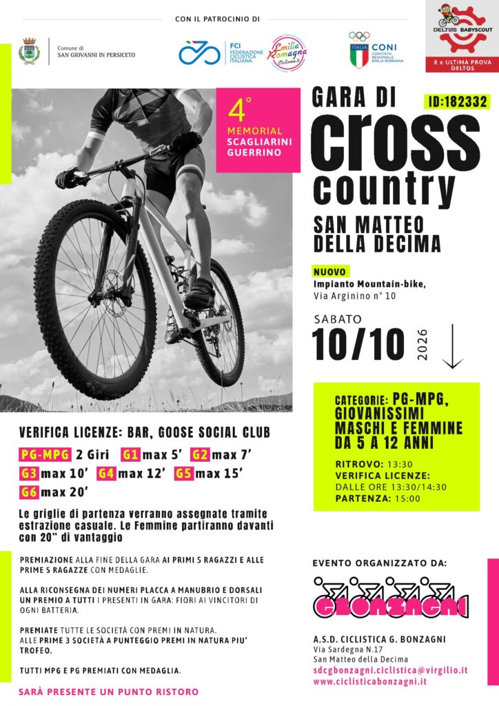 GARA GIOVANISSIMI MTB 10/10/2026 SAN MATTEO DELLA DECIMA
